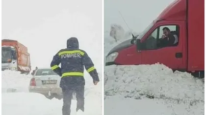 FOTO: Zăpezile fac prăpăd în România. Care sunt Drumurile Naționale blocate