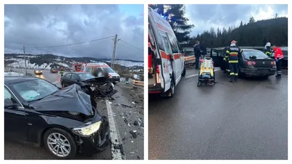 Cinci adulți și doi minori implicați într-un accident rutier în Suceava. Victimele au fost transportate la spital