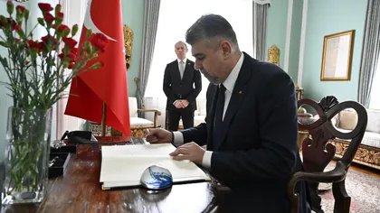 Marcel Ciolacu a semnat în cartea de condoleanţe deschisă la ambasada Turciei după cutremur