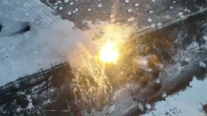 Armata ucraineană susţine că a distrus un lansator rusesc de rachete termobarice VIDEO