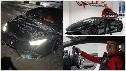 Ghinionul bărbatului care a lovit o vacă cu un Lamborghini Huracan în valoare de 180.000 de euro pe care abia îl câștigase