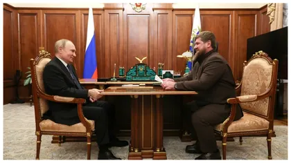 Moment stânjenitor la întâlnirea lui Kadîrov cu Putin. Liderul cecen s-a făcut de râs: ”Dacă îmi permiteţi, aş vrea să mă laud puţin”