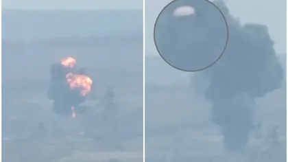VIDEO Ucraina revendică doborârea unui bombardier rusesc SU-24 în apropiere de Bahmut. Imagini spectaculoase cu catapultarea pilotului