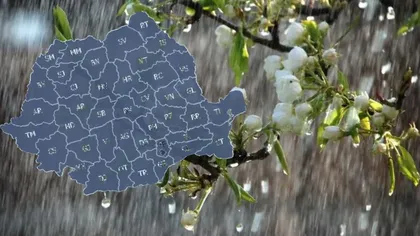 Prognoza meteo. Garderoba de vară mai aşteaptă, ANM anunţă averse în toată ţara, lapoviţă şi ninsori la munte