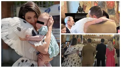 Vladimir Drăghia a botezat-o pe micuța Alegra Nova. Imagini înduioșătoare de la creștinarea mezinei