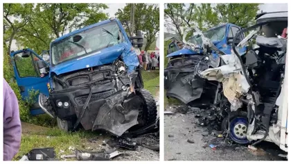 Accident devastator în Gorj: Trei persoane rănite grav, traficul a fost blocat