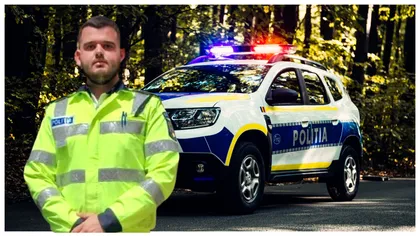El este Bogdan, polițistul de 22 de ani care a salvat un copil de trei ani în ultima clipă. ”Hai, zi ceva! Scoate un sunet, te rog!”