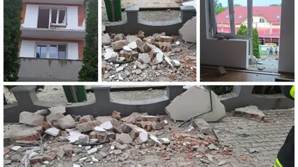 Explozie puternică într-un bloc de lângă Timișoara. Un apartament a fost distrus complet