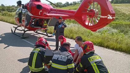 Cod roşu de intervenţie, accident cu cinci victime în Caraş Severin, intervine elicopterul SMURD