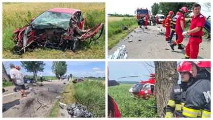 Accident teribil în Prahova. Doi bărbați de 23 și 43 de ani au murit pe loc