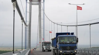 FOTO: Au început testele pentru Podul Brăilei, „Golden Gate de România