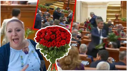 Simion și Orban, circ penibil în Parlament printre trandafiri și huiduieli! Șoșoacă către Ciucă: ”Începe să-mi placă de dumneavoastră!”