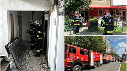Explozie într-un bloc din Capitală. 40 de persoane au fost evacuate, mai multe apartamente sunt avariate