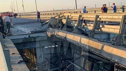 Rușii din Peninsula Crimeea fug după ce Ucraina a bombardat podul Kerci