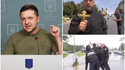 Circ total: Volodimir Zelenski a fost atacat. Un preot a aruncat cu cruci și blesteme peste președintele ucrainean (VIDEO)