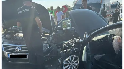Accident cu 8 victime la Galaţi după ce o şoferiţă a intrat pe contrasens, cod roşu de intervenţie