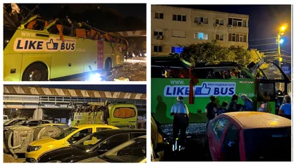 Accident grav în Constanța! Un autocar cu 40 de ucraineni a intrat într-un limitator de înălțime. A fost activat Planul Roșu de intervenție