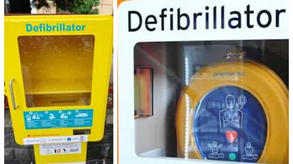 Furtul care a scârbit o ţară întreagă. Un defibrilator gratuit amplasat în centrul Brașovului a fost furat. Daţi mai departe pentru prinderea hoţului