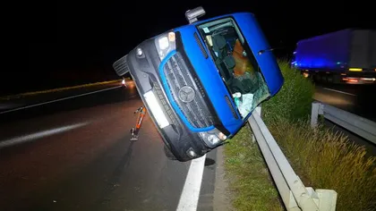 Microbuz înmatriculat în România, implicat într-un accident în Ungaria