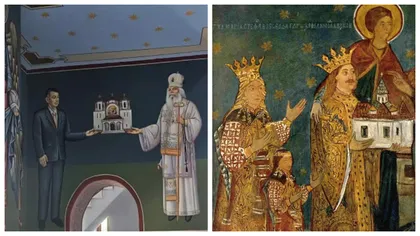 Primar din Banat cu aspirații de domnitor de secol XV! A fost pictat ”din greșeală” pe peretele bisericii. Oamenii au avut parte de un șoc atunci când au văzut cui trebuie să se închine