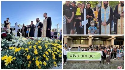 Ziua Alexandrei, tânăra mamă decedată din Botoșani, a fost omagiată de un sobor de nouă preoți și peste 100 de oameni: „Înainte aniversam frumos împreună, acum ne-am adunat la mormântul ei”