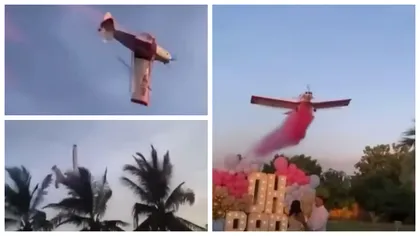 Un avion s-a prăbușit în timp ce scria un mesaj pe cer! Pilotul a murit pe loc| VIDEO
