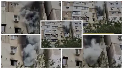 Incendiu violent într-un bloc din Galați! Zeci de oameni au fost evacuați