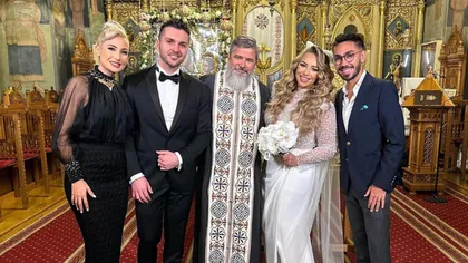 Ce i-a spus părintele Vasile Ioana unei cunoscute jurnaliste în ziua căsătoriei. Nașii Armin Nicoară și Claudia Puican s-au distrat copios: „O dată pe săptămână să îți lași bărbatul la fotbal, să ne ierte Dumnezeu”