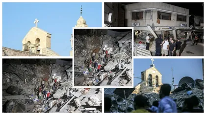 Război în Orientul Mijlociu: Preoți români prinși sub dărâmăturile bisericii bombardate din Gaza
