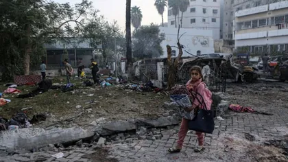 Noi imagini şocante cu spitalul bombardat din Gaza: 