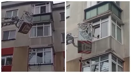 La Ploiești, un copil de 4 ani s-a încuiat în apartament și nu le-a mai deschis ușa părinților. Pompierii au pătruns în locuință pe geamul de la balcon