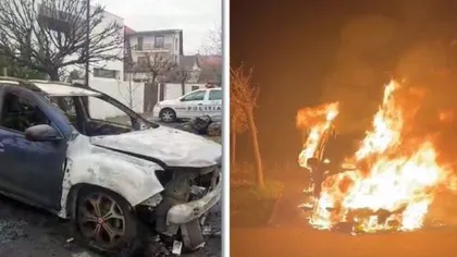 Atac în stil mafiot la Timișoara. Maşina directorului piețelor, incendiată în faţa casei sale