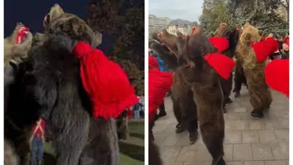 VIDEO Români îmbrăcați în blăni de urs au defilat pe străzile Londrei: ”Tradiții și obiceiuri ca la noi, nu are nimeni în lume”