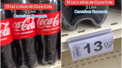 VIDEO Ireal cât a ajuns să coste o sticlă de Coca-Cola la 2 litri în Carrefour în București! Magazinele au explodat prețurile de la 1 ianuarie 2024!