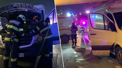 Un microbuz s-a blocat într-un pasaj rutier din Arad. Șase persoane au fost rănite