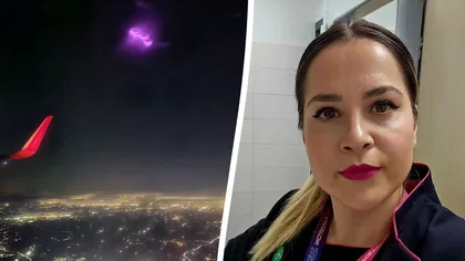 O stewardesă din România a surprins imaginile momentului cu un obiect luminos neidentificat: 