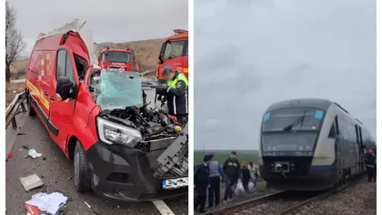 Plan roşu de intervenţie după coliziunea dintre un tren şi un TIR. Accident grav şi la Cluj