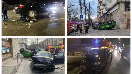 Accident între două autoturisme şi o motocicletă în Cluj. Cinci persoane au fost rănite, după ce două maşini s-au ciocnit într-o intersecţie, în Galaţi