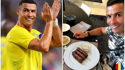 Cristiano Ronaldo mănâncă mici cu muștar. Imaginea s-a viralizat imediat. Ce mesaje i-au lăsat românii: 