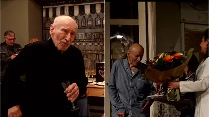 Victor Rebengiuc împlinește 91 de ani. Colegii și spectatorii i-au făcut o surpriză pe scenă