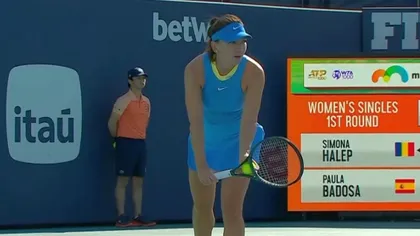 Simona Halep - Paula Badosa 6-1, 4-6, 3-6 în primul tur la Miami. 