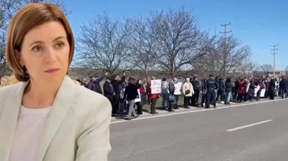 Maia Sandu a fost așteptată cu proteste gălăgioase la vizita în Găgăuzia. Protestatarii proruși au rupt cordonul poliției și i-au cerut președintei Republicii Moldovei să plece