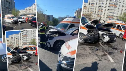 Încă un accident cu o ambulanță în București. Șoferița unui Mercedes, fiica prim-procurorului de la Parchetul din Bolintin, nu i-a acordat prioritate. Echipajul medical mergea să preia o gravidă