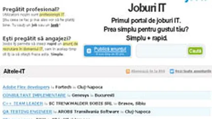 Portalul de joburi IT Joobs.ro a atras in prima luna 50 de companii din domeniu