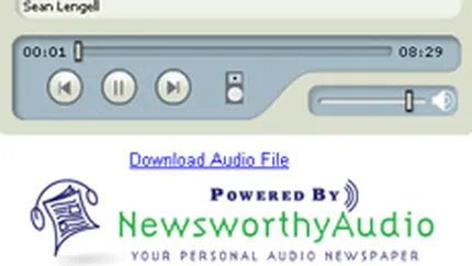 O voce robotica \recita\ in format audio stirile ziarului The Washington Times