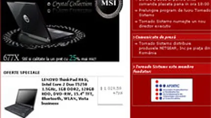 Tornado vrea sa obtina 50% din venituri din online, anul viitor