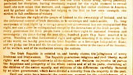 Proclamatia de Independenta a Irlandei, vanduta pentru 360.000 euro