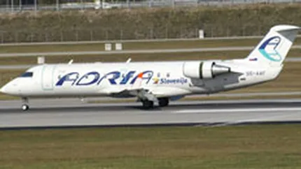 10.000 pasageri in 2008 pe prima ruta din Romania a liniei aeriene Adria