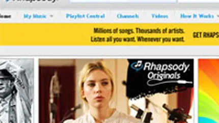 Rhapsody: Investitii de 50 mil. $ in marketing pentru muzica digitala