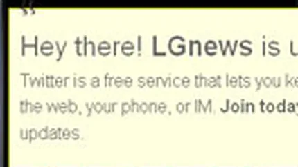 LG Romania are pagina pe Twitter pentru \o comunicare mai putin formala\